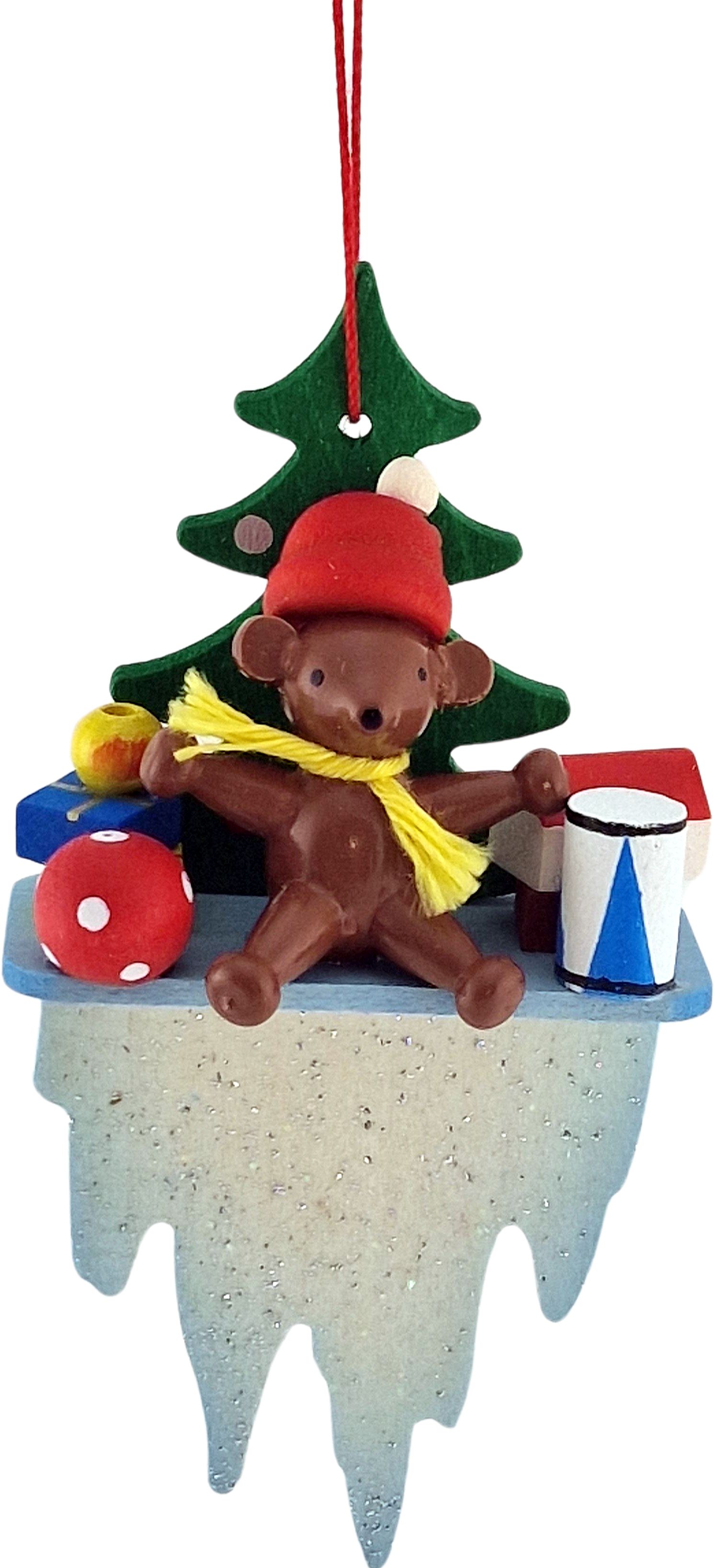 Christian Ulbricht Baumbehang Teddy auf Eiszapfen