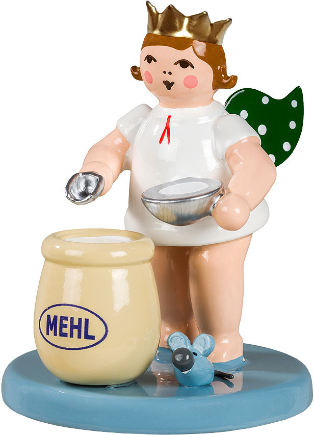 Ellmann Bäckerengel mit Mehlsack, mit Krone
