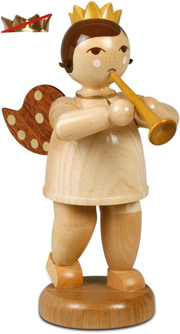 Ellmann großer Engel mit Trompete, natur - 22 cm - ohne-Krone