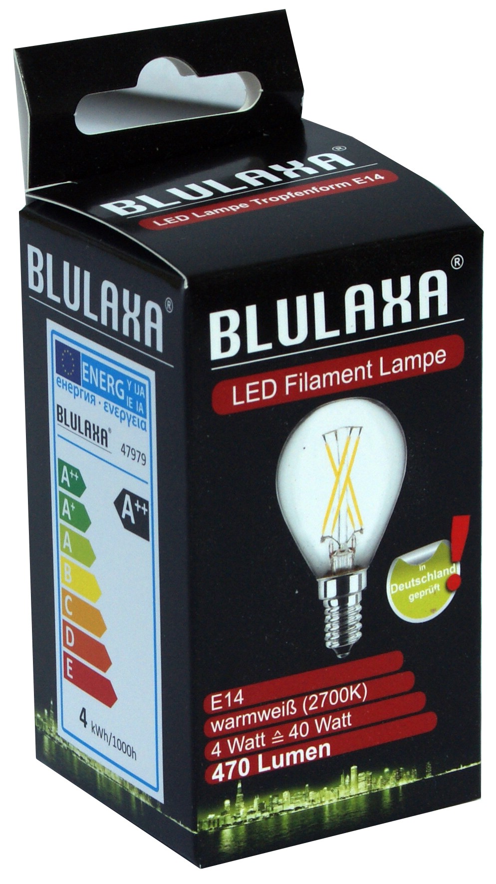LED-Lampe 4 Watt, Blulaxa, E14