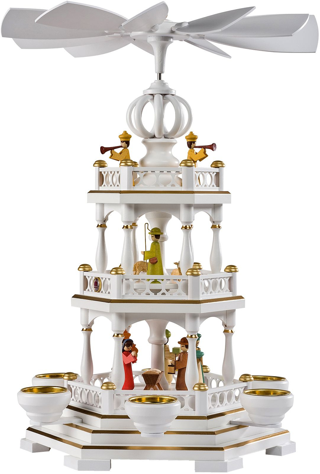 Kleinkunst Müller Pyramide Christi Geburt 2 stöckig- Jubiläumspyramide