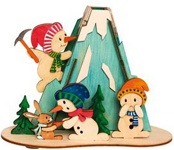 Drechslerei Kuhnert Bastelset Rauchhaus Schneemann  