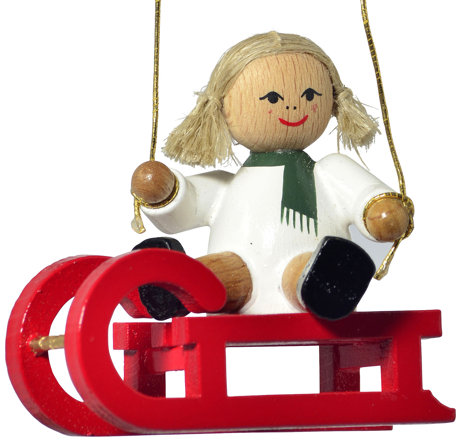 KWO Baumbehang Puppe auf Schlitten