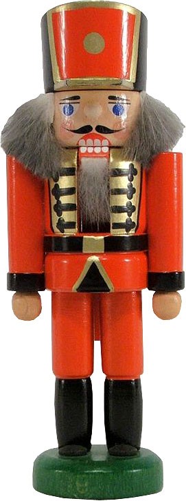 HoDreWa Legler Miniatur-Nußknacker Soldat, rot