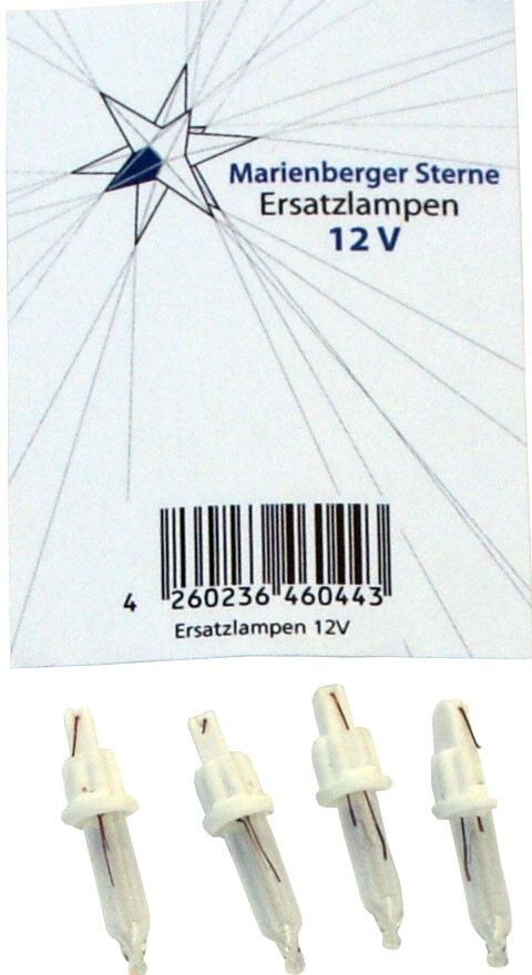 Ersatzlampen für Marienberger Adventssterne 12V, ohne Einkerbung