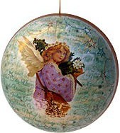 Weihnachtskugeln Engel - Engel mit Baum, 10 cm