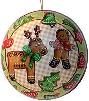 Weihnachtskugeln Heiliger Abend - Lebkuchen, 8 cm