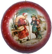 Weihnachtskugeln Vintage - rot, 8 cm