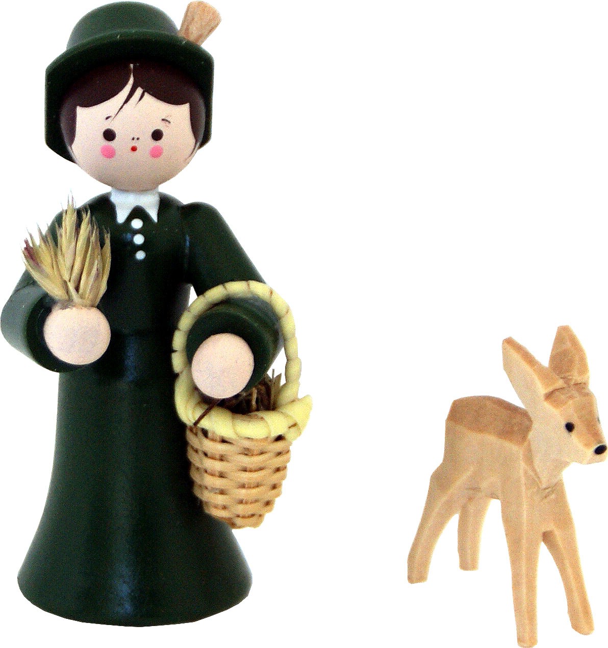 Romy Thiel Jägersfrau mit Reh, bunt Romy Thiel Jägersfrau mit Reh, bunt