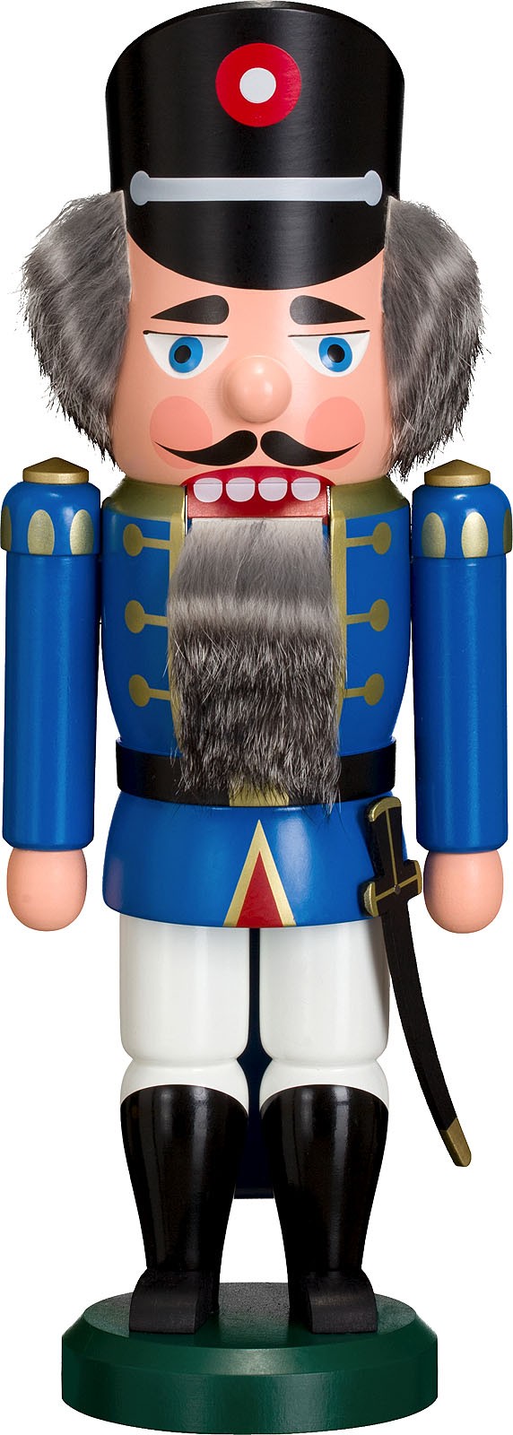 Seiffener Volkskunst Uomo Fumante Poliziotto 14 Cm Artigianato Originale Germania