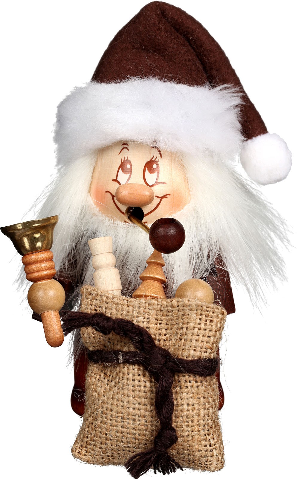 Christian Ulbricht Räuchermann Miniwichtel Weihnachtsmann mit Glocke
