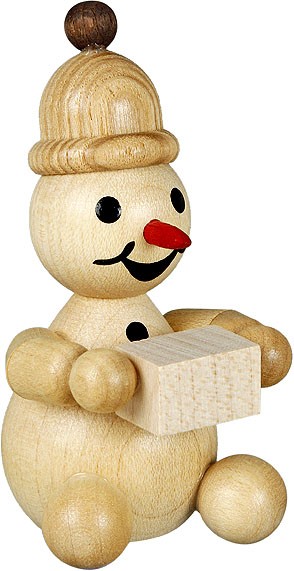 Drechslerei Volkmar Wagner Schneemann Junior - mit Iglubaustein, sitzend für 15,20