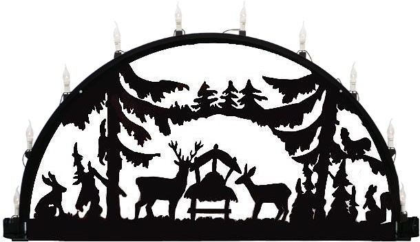 Außenschwibbogen aus Metall, Motiv Futterkrippe 2,00 x Außenschwibbogen aus Metall, Motiv Futterkrippe 2,00 x