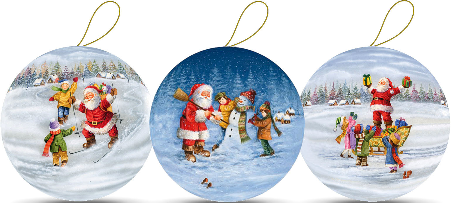 Weihnachtskugeln - Weihnachtsspaß, 10 cm (3 Stück) Weihnachtskugeln - Weihnachtsspaß, 10 cm (3 Stück)