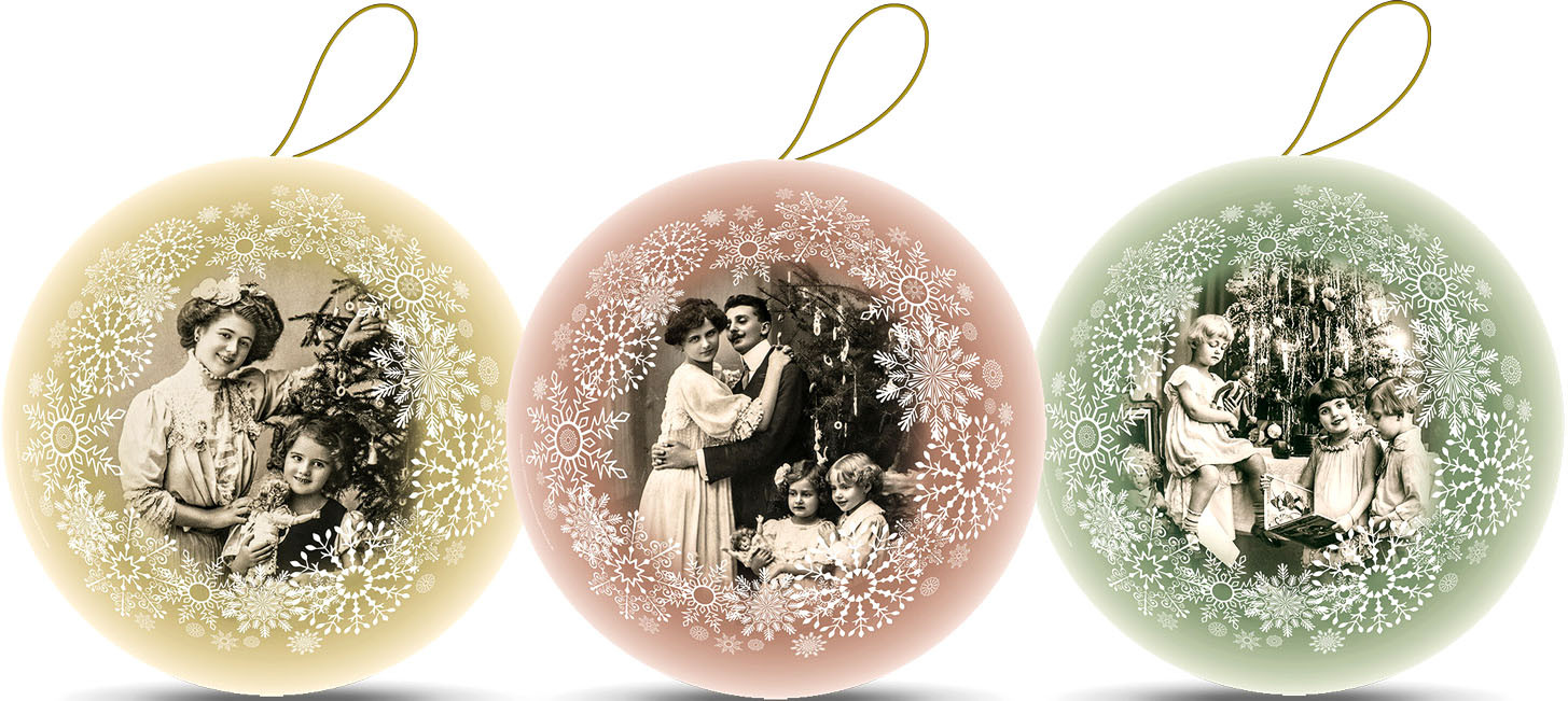 Weihnachtskugeln - Es war einmal, 10 cm (3 Stück)