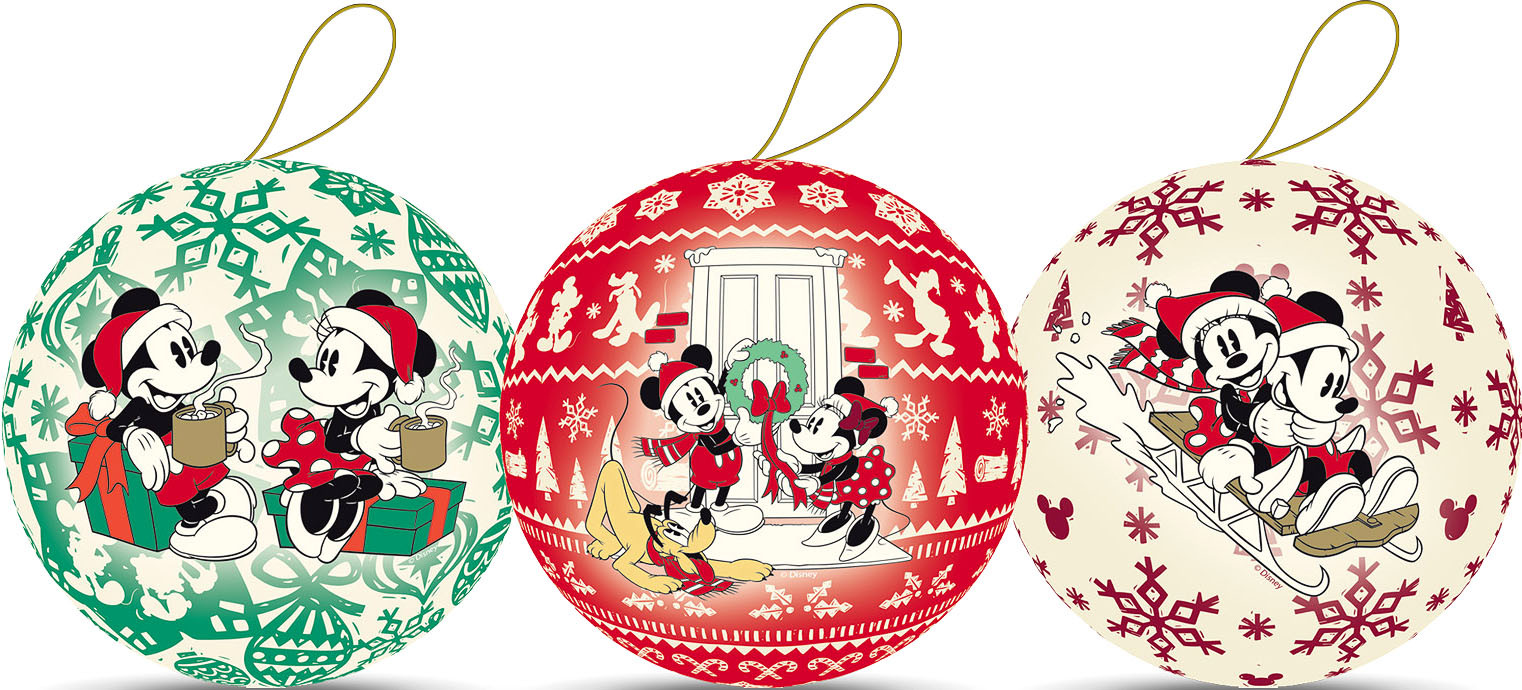 Weihnachtskugeln Mickey´s Weihnachten, 10 cm (3 Stück) für 10,40
