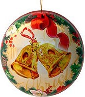 Weihnachtskugeln Heiligerabend - Glocken, 10 cm