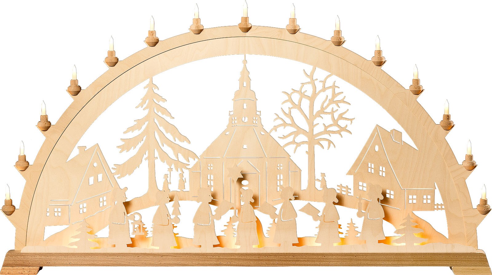 Taulin Schwibbogen Seiffener Kirche 131cm mit Vorbeleuchtung