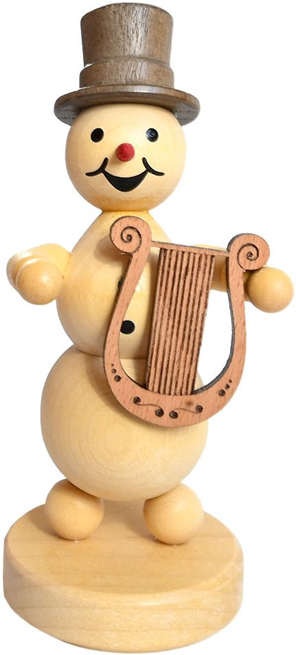 Drechslerei Volkmar Wagner Schneemannmusikant mit Lyra