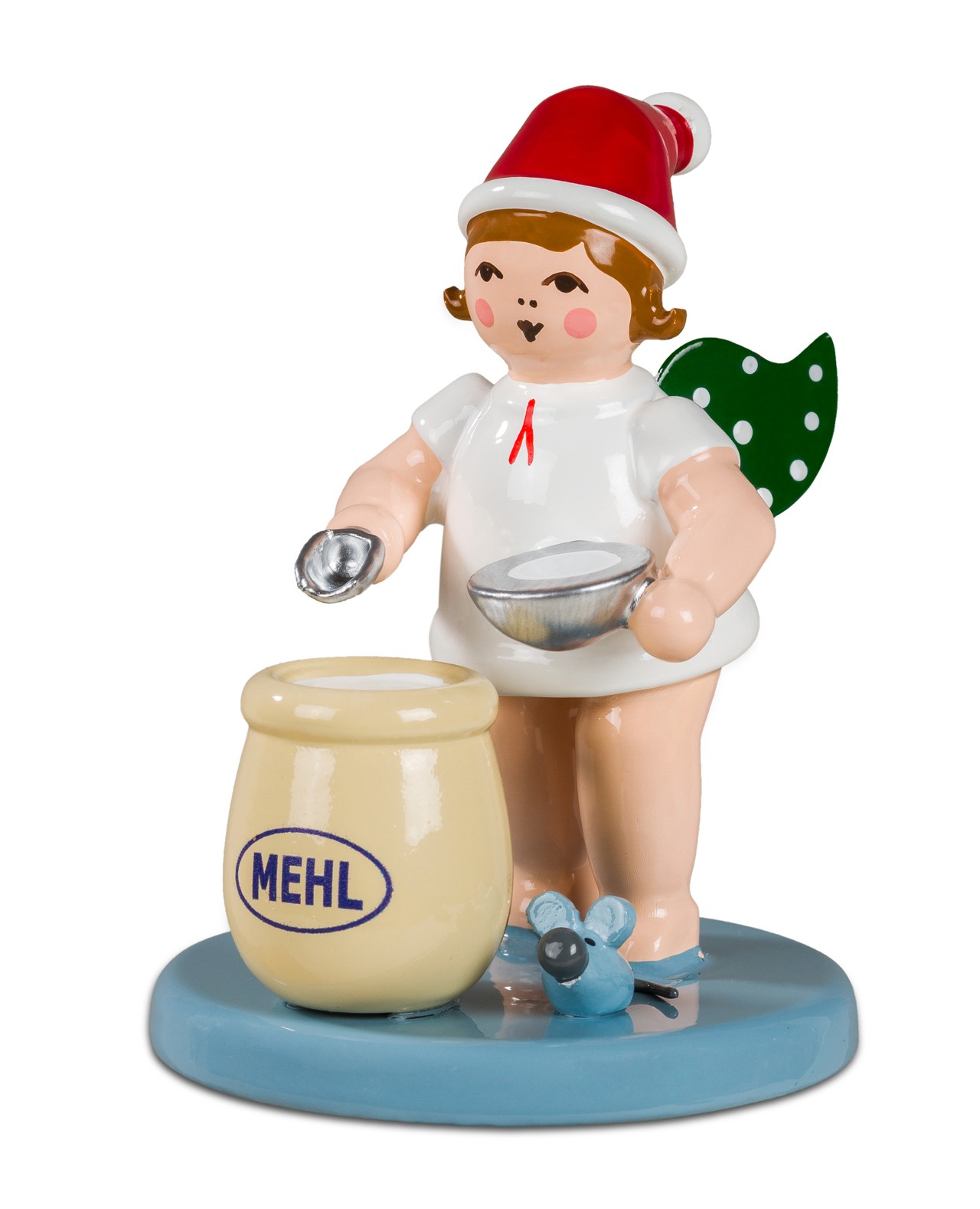 Ellmann Weihnachtsengel mit Mehlsack, mit Mütze