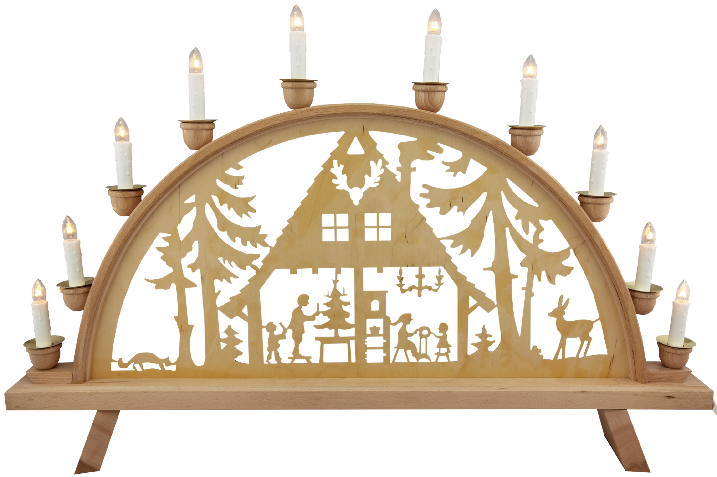 Schwibbogen Waldhaus, 10 flg.