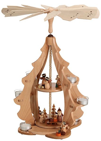 Zeidler 2-stöckige Teelicht-Pyramide, Bescherung Zeidler 2-stöckige Teelicht-Pyramide, Bescherung