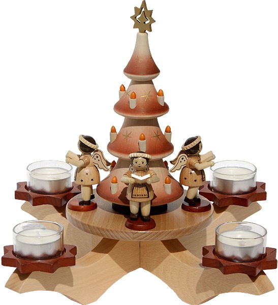Zeidler Adventsleuchter natur - Baum + 4 Engel Zeidler Adventsleuchter natur - Baum + 4 Engel