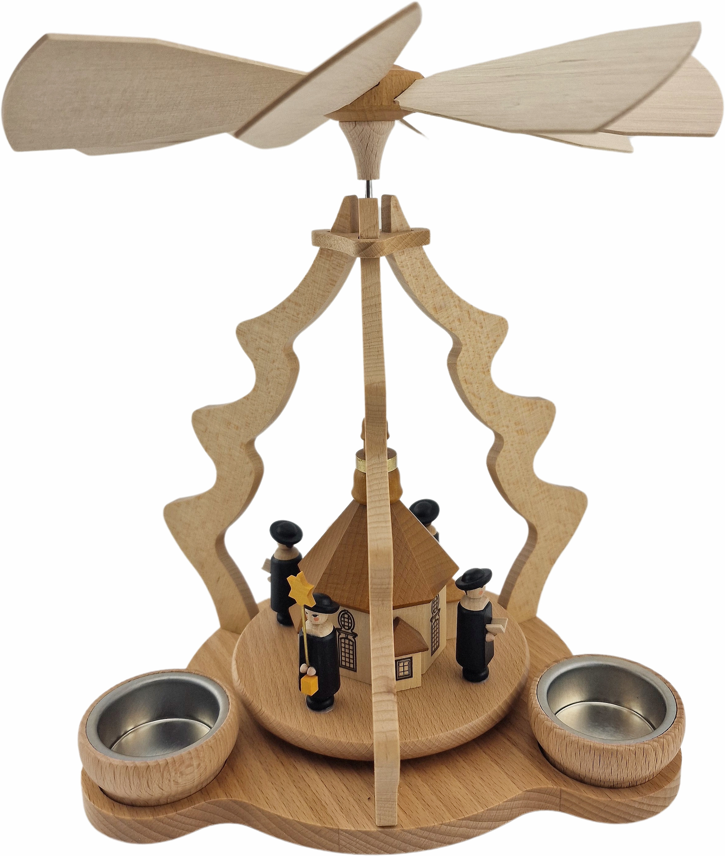 Zeidler Tischpyramide mit Seiffener Kirche, groß