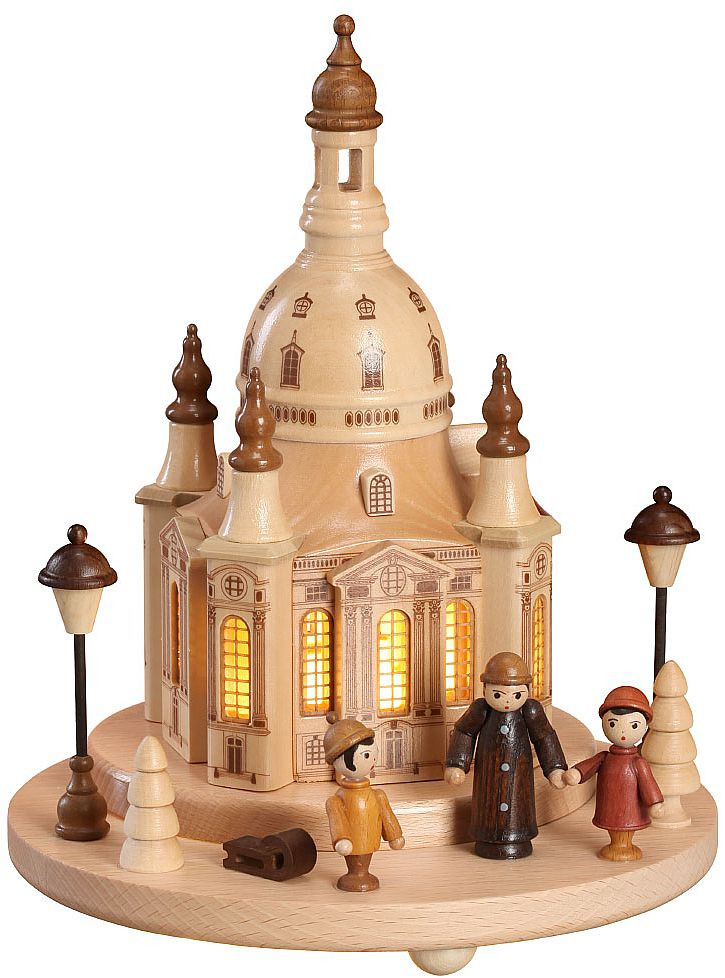 Zeidler Beleuchteter Sockel - Dresdner Frauenkirche, mit Figuren
