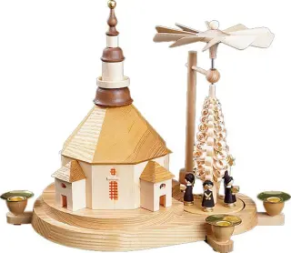 Richard Gläser Pyramide Kurrende mit Seiffener Kirche