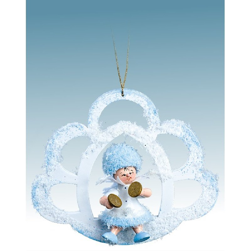 Drechslerei Kuhnert Schneeflöckchen mit Becken auf Wolke Baumbehang