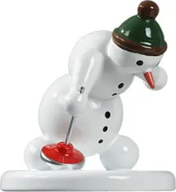Ellmann Schneemann Eisstockspieler