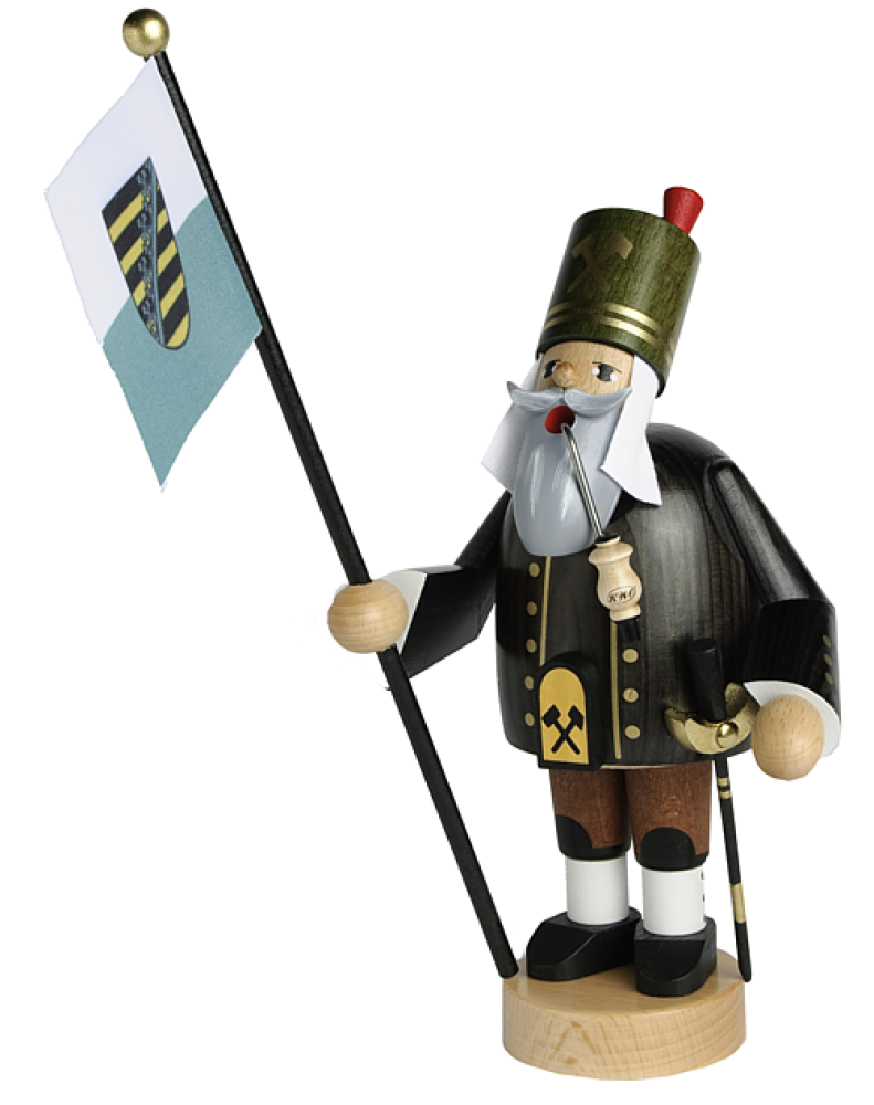 incense smoker, miner with flag - the bearded men