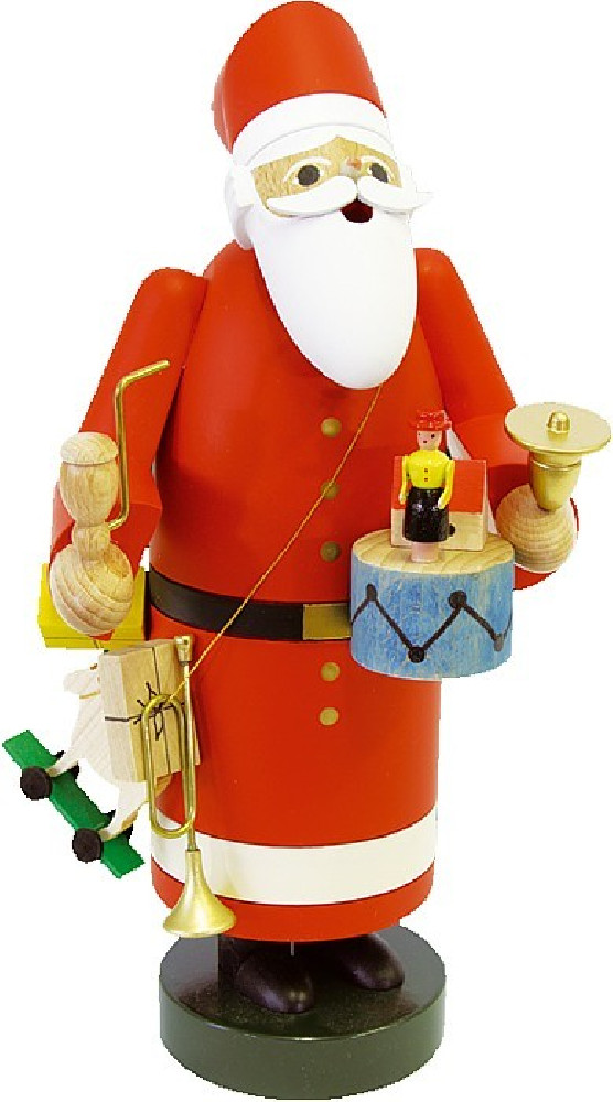 Richard Glässer Räuchermann Weihnachtsmann mit Spielzeug