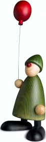 Björn Köhler Gratulant Linus mit rotem Luftballon - groß,  grün