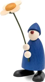 Björn Köhler Gratulant Philip mit Blume, stehend, blau