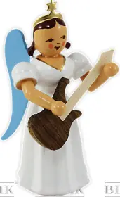 Blank Langrockengel mit E-Gitarre, farbig