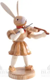 Blank Osterhase mit Violine, natur