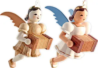 Blank Schwebeengel mit Harmonika