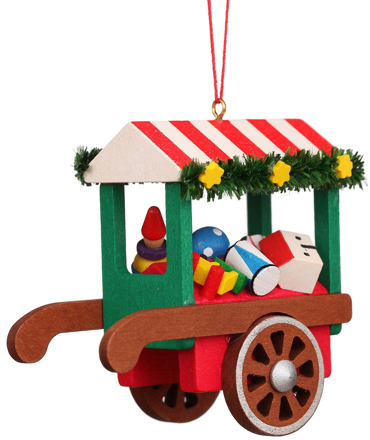 Christian Ulbricht Baumbehang Marktwagen mit Spielzeug