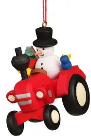 Christian Ulbricht Baumbehang Traktor mit Schneemann