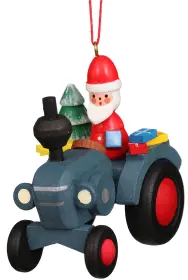 Christian Ulbricht Baumbehang Traktor mit Weihnachtsmann