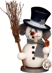 Christian Ulbricht Räuchermann Schneemann grau