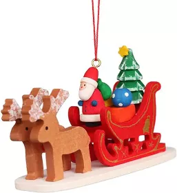Christian Ulbricht Baumbehang Weihnachtsmann im Rentierschlitten