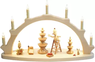 Drechslerei Wagner LED-Lichterbogen Junior auf Leiter