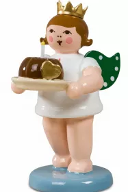 Ellmann Bäckerengel mit Kuchen, mit Krone
