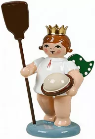 Ellmann Bäckerengel mit Ofenschieber, mit Krone
