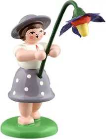 Ellmann Blumenkind langes Kleid mit Akelei