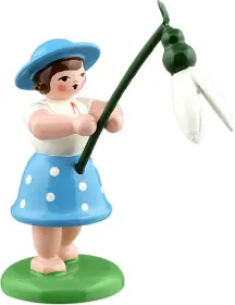 Ellmann Blumenkind langes Kleid mit Schneeglöckchen