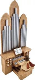 Ellmann Engel mit Orgel, ohne Spielwerk - ohne Krone, natur